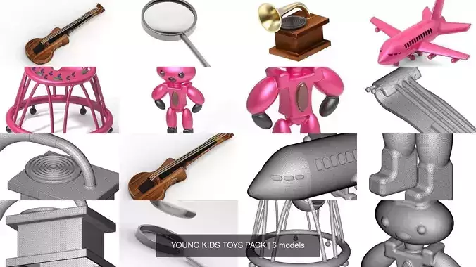 YOUNG KIDS TOYS PACK 3D Model Collection