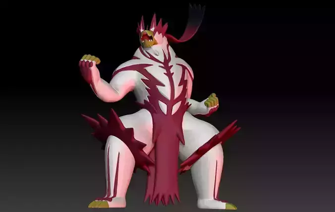 Pokemon Gigantamax Urshifu Single Strike 3D print model