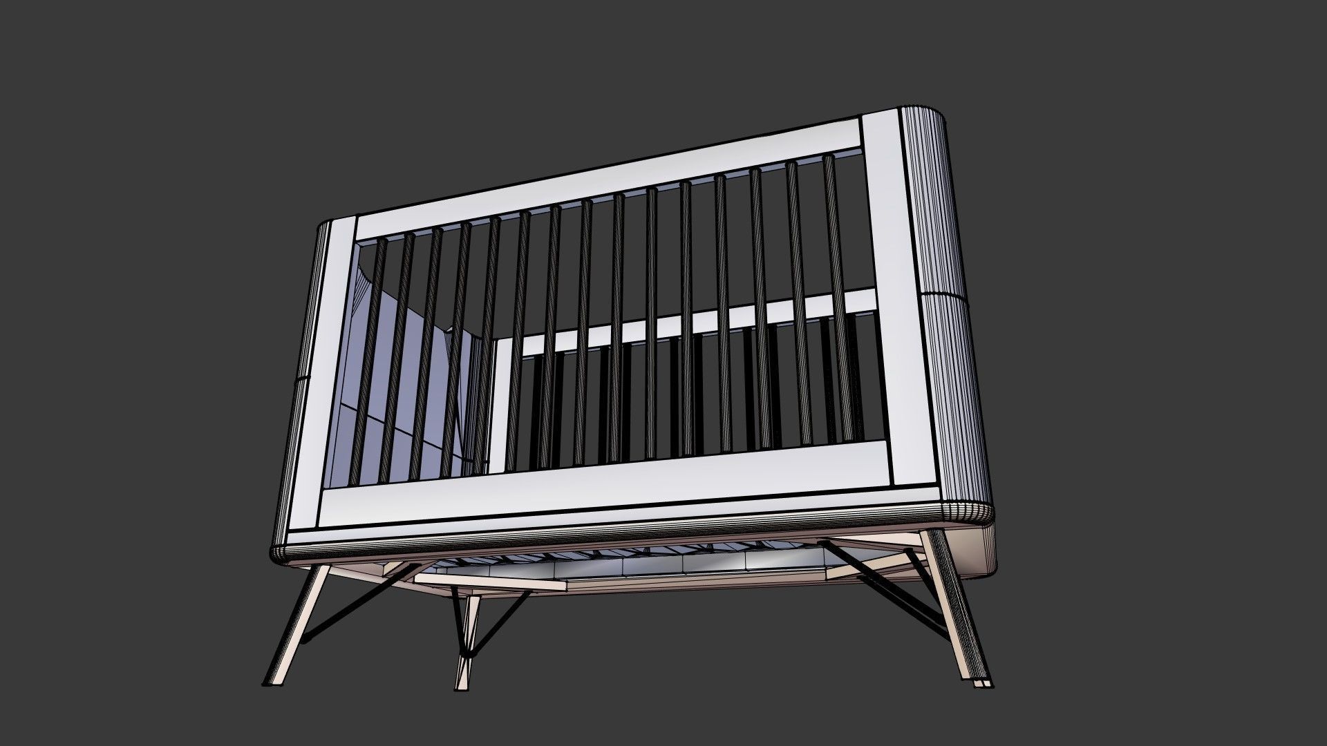Baby Crib  3D model_16