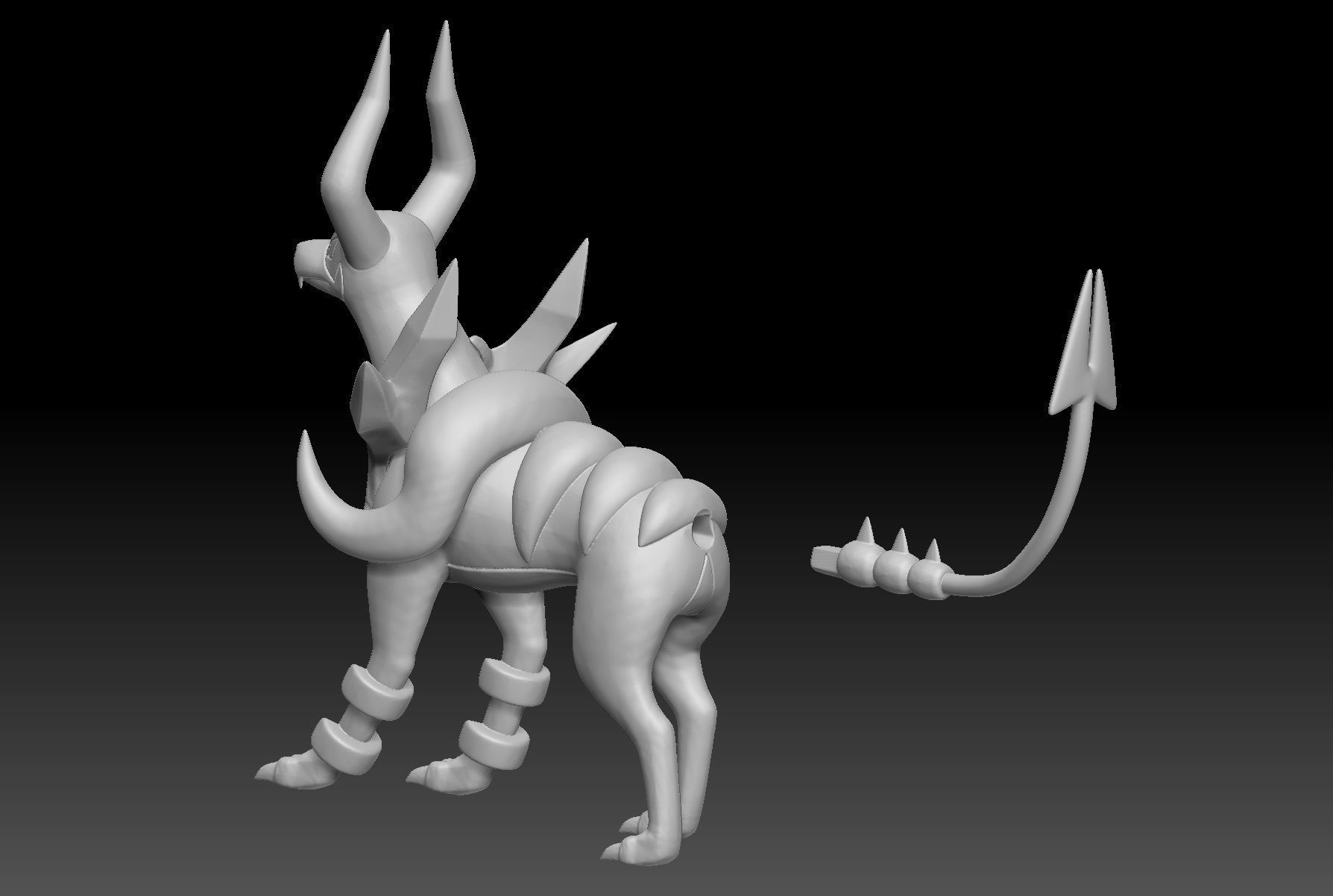 Pokemon Houndour Houndoom Mega Evolution 3D print model_10