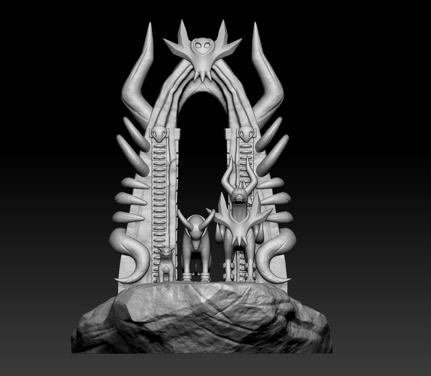 Pokemon Houndour Houndoom Mega Evolution 3D print model_3