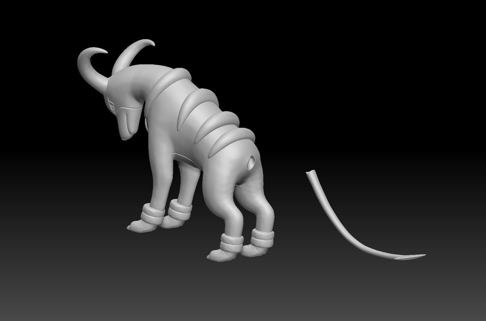 Pokemon Houndour Houndoom Mega Evolution 3D print model_9