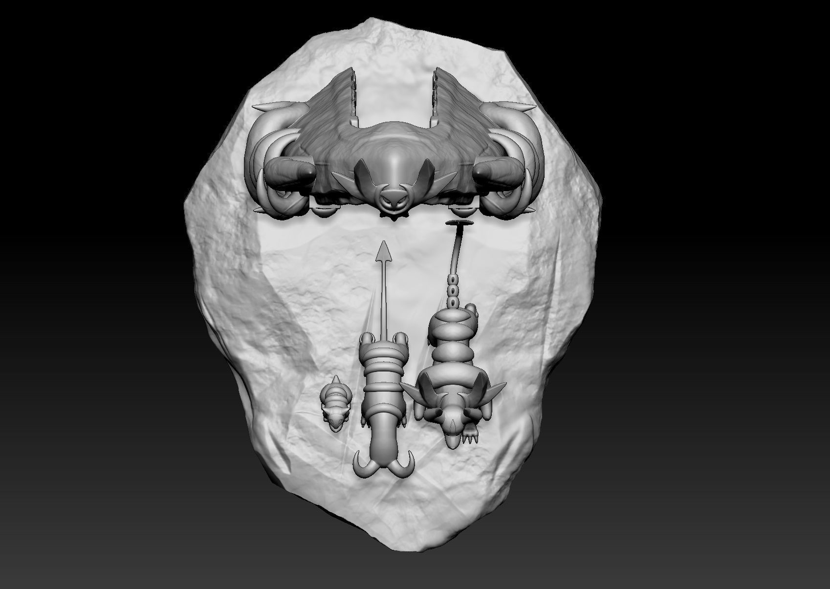 Pokemon Houndour Houndoom Mega Evolution 3D print model_7