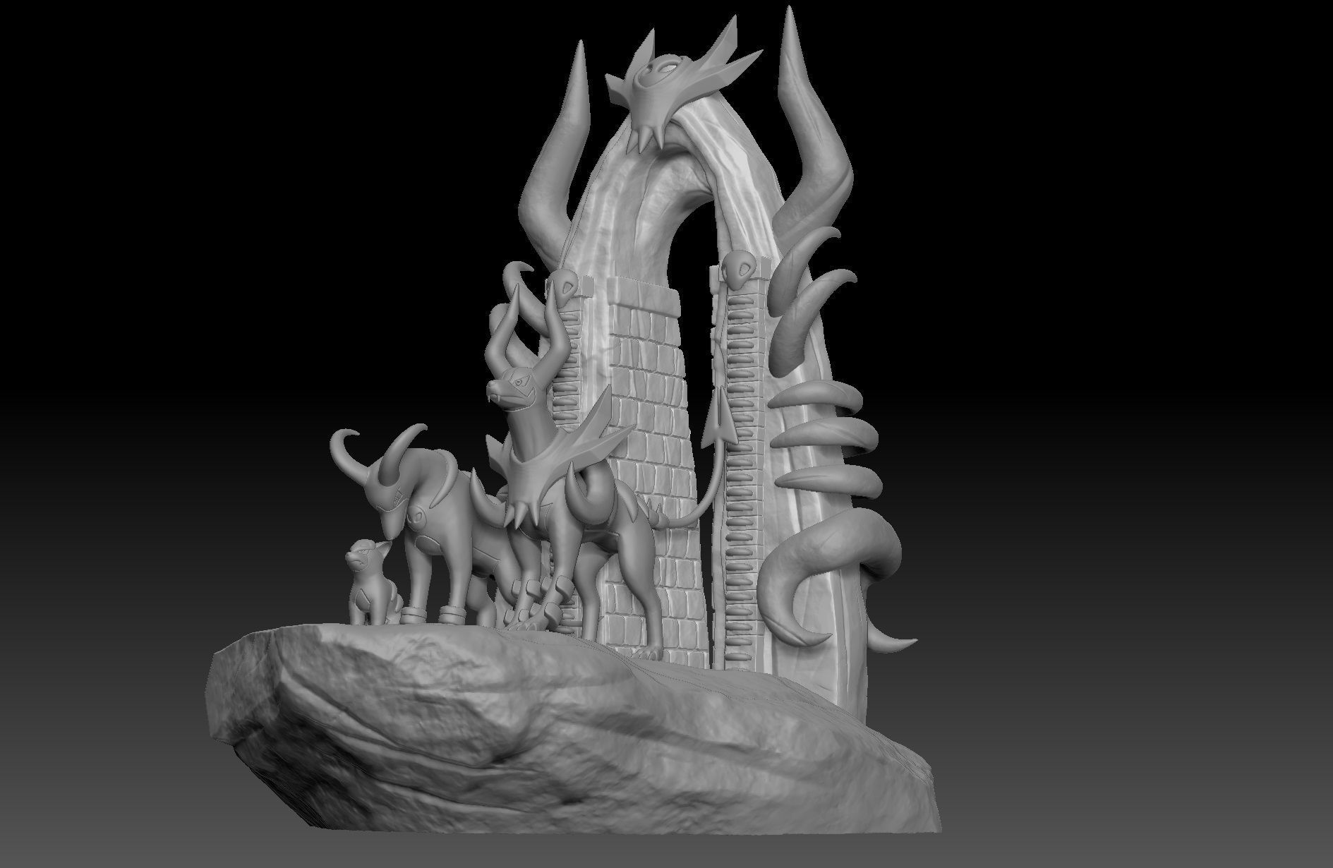 Pokemon Houndour Houndoom Mega Evolution 3D print model_2