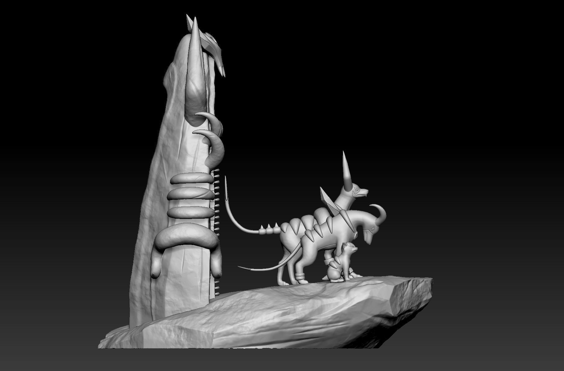 Pokemon Houndour Houndoom Mega Evolution 3D print model_5