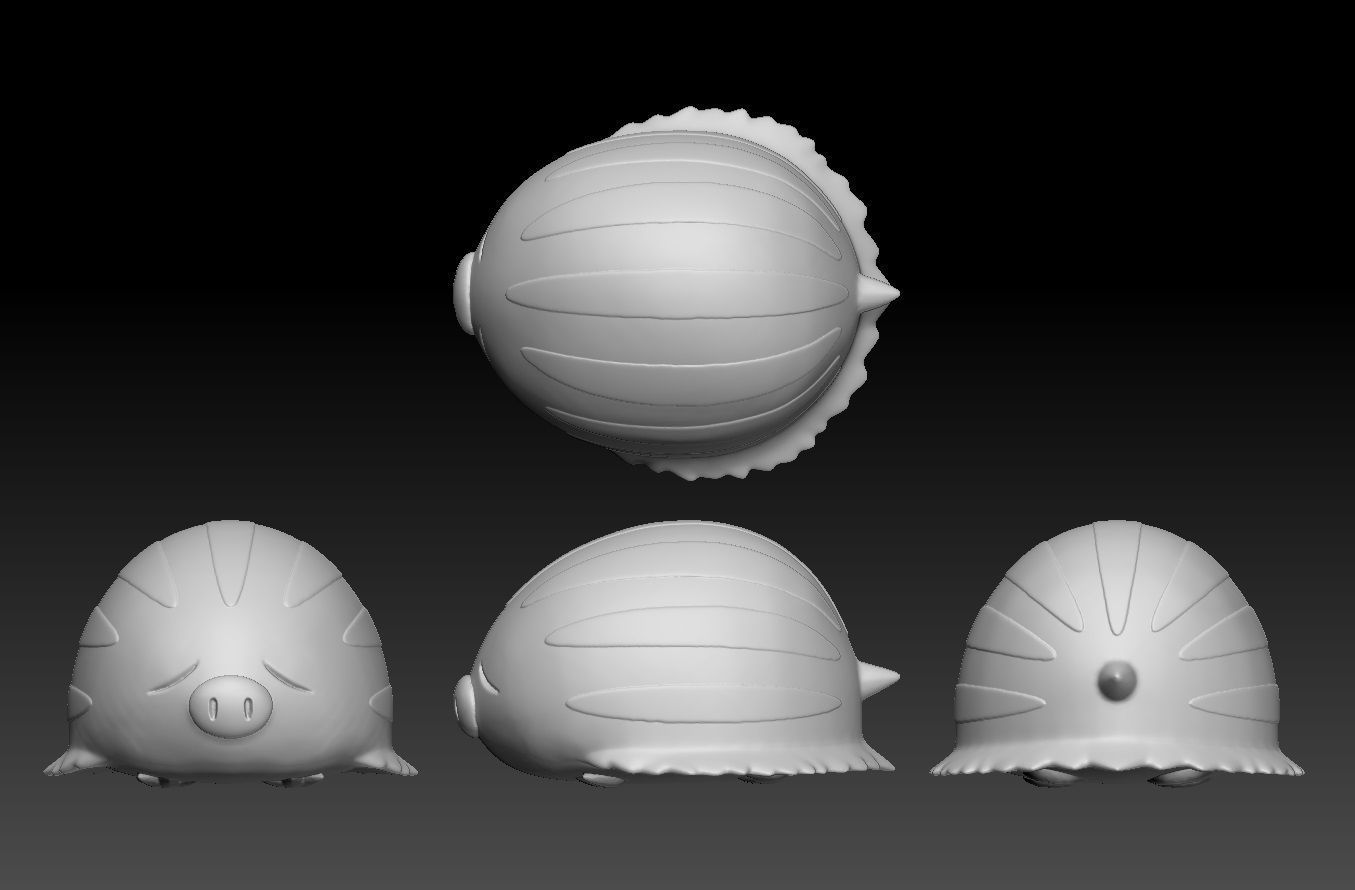 Pokemon Swinub Piloswine Mamoswine 3D print model_1