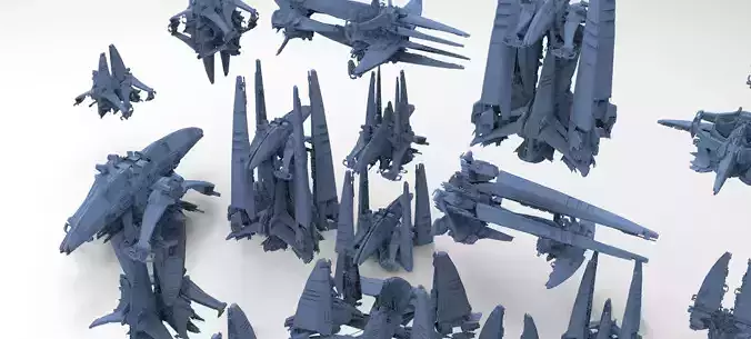 Mining colony Tera Ship Facility Kit bash Full 3D model