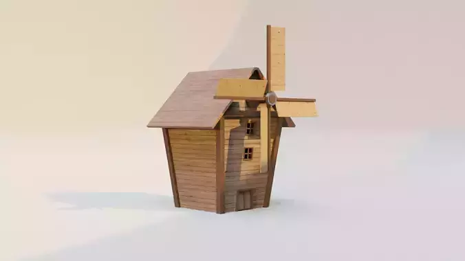 3d model Mill wooden windmill
