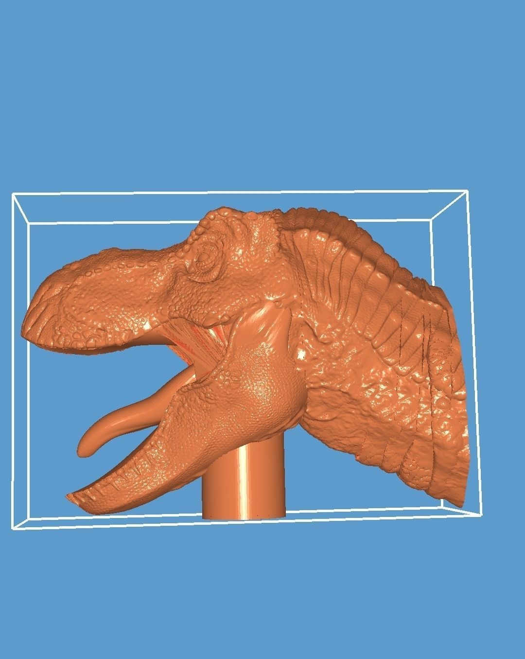Dinosaur trex head 3D model_3