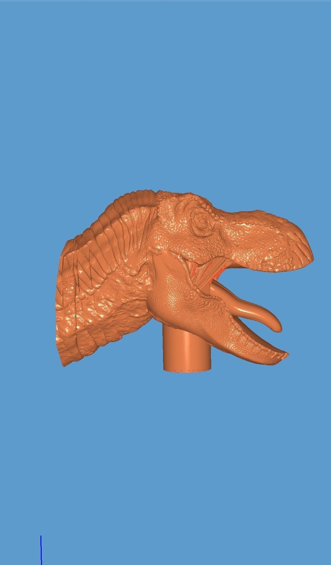 Dinosaur trex head 3D model_1