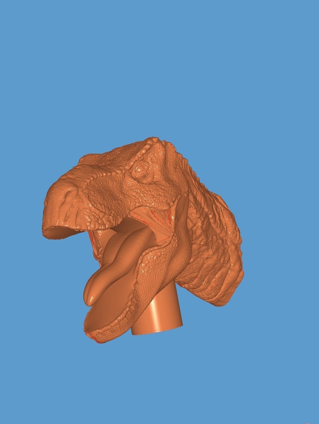 Dinosaur trex head 3D model_5