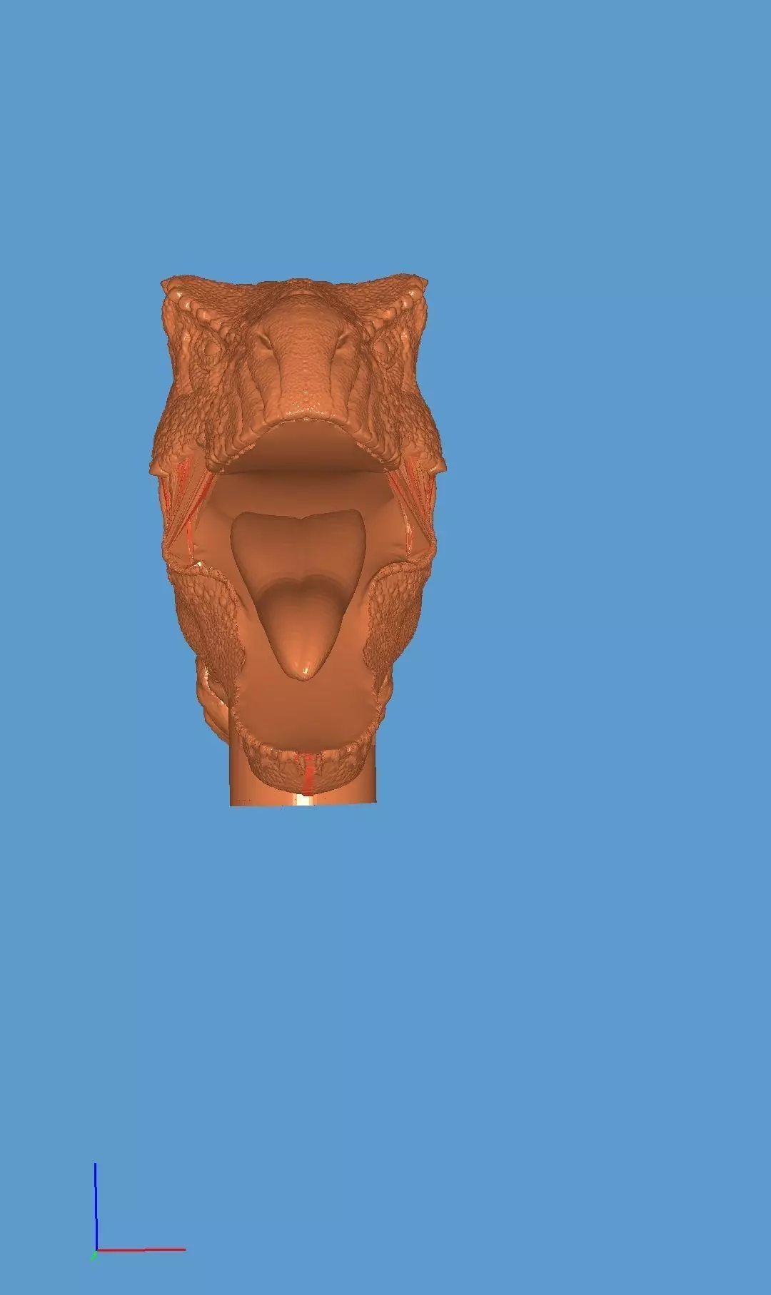 Dinosaur trex head 3D model_0