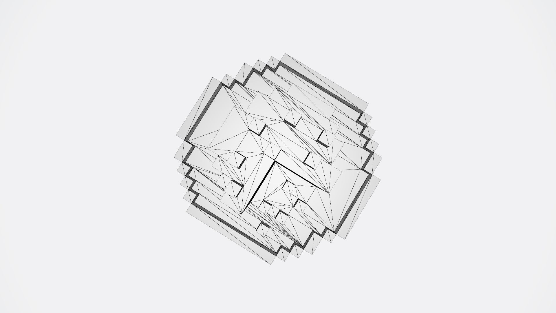 Voxel Vanilla and strawberry cake Low-poly 3D model_11