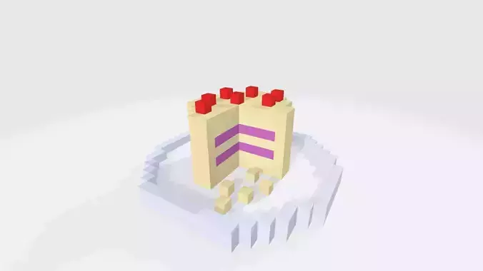Voxel Vanilla and strawberry cake