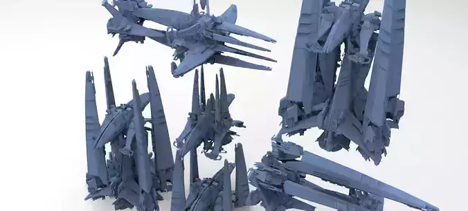 Mining collony Tera Ship Facility Kitbash 3