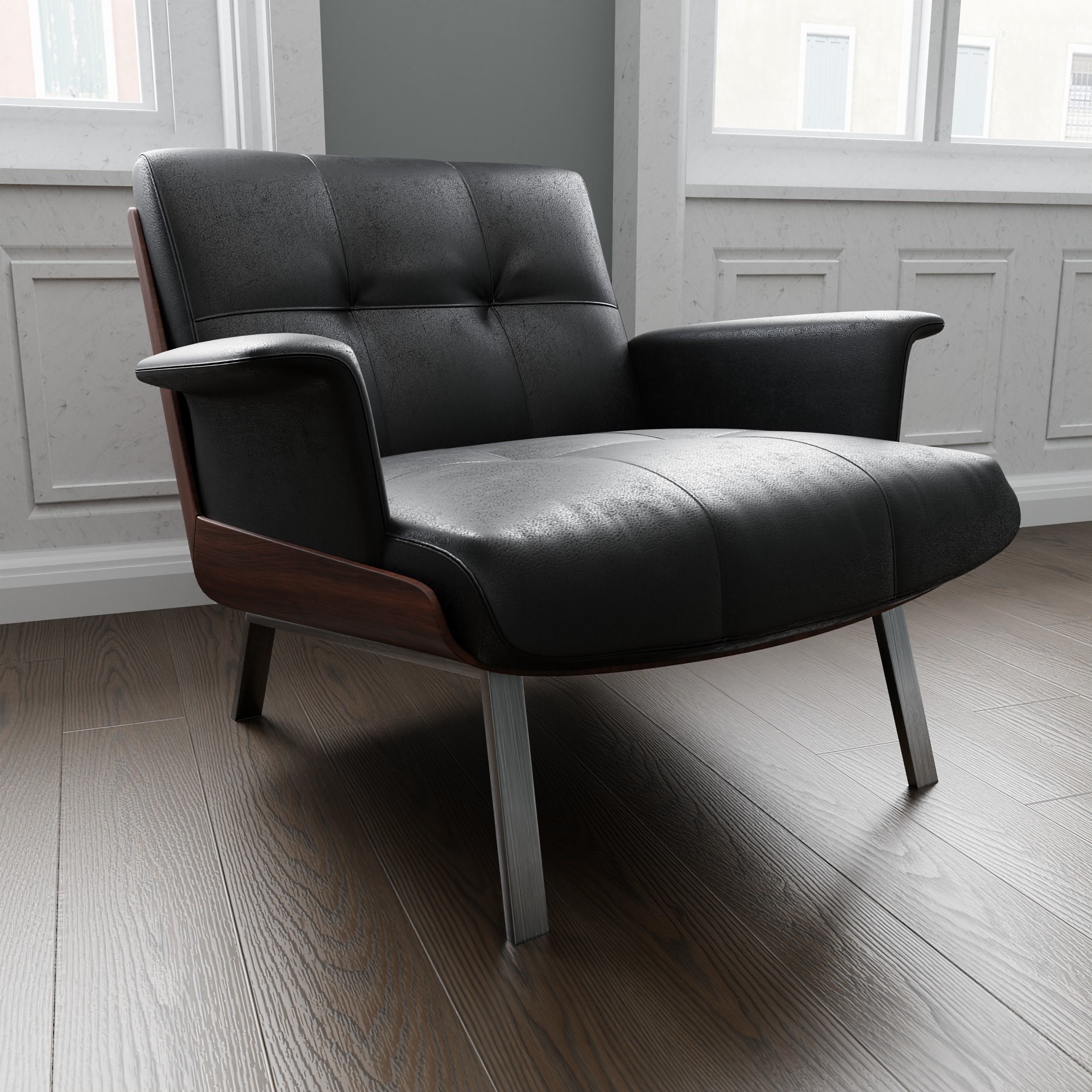 Daiki lounge chair 3D model_13