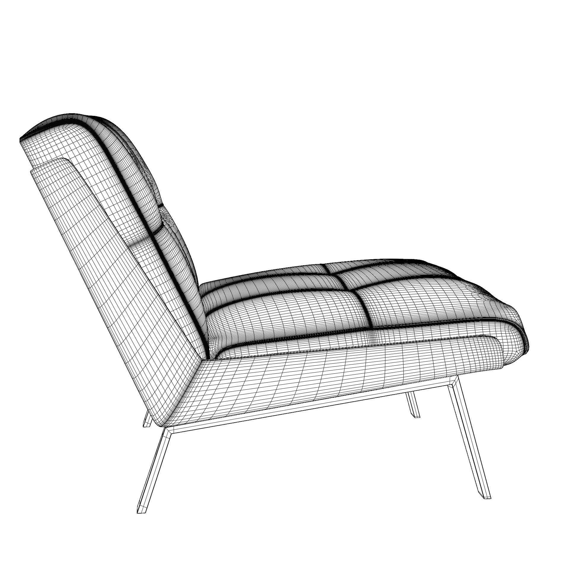 Daiki lounge chair 3D model_5