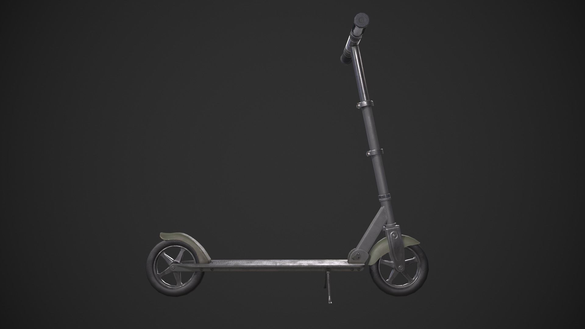 Kick Scooter Low-poly 3D model_6
