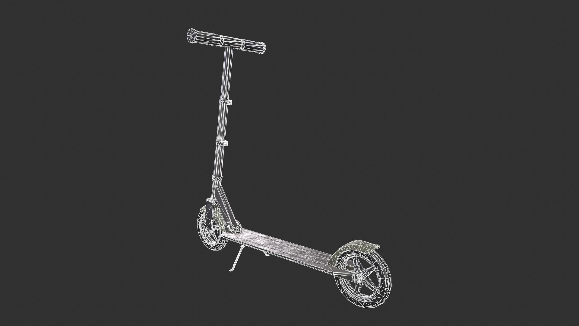 Kick Scooter Low-poly 3D model_5