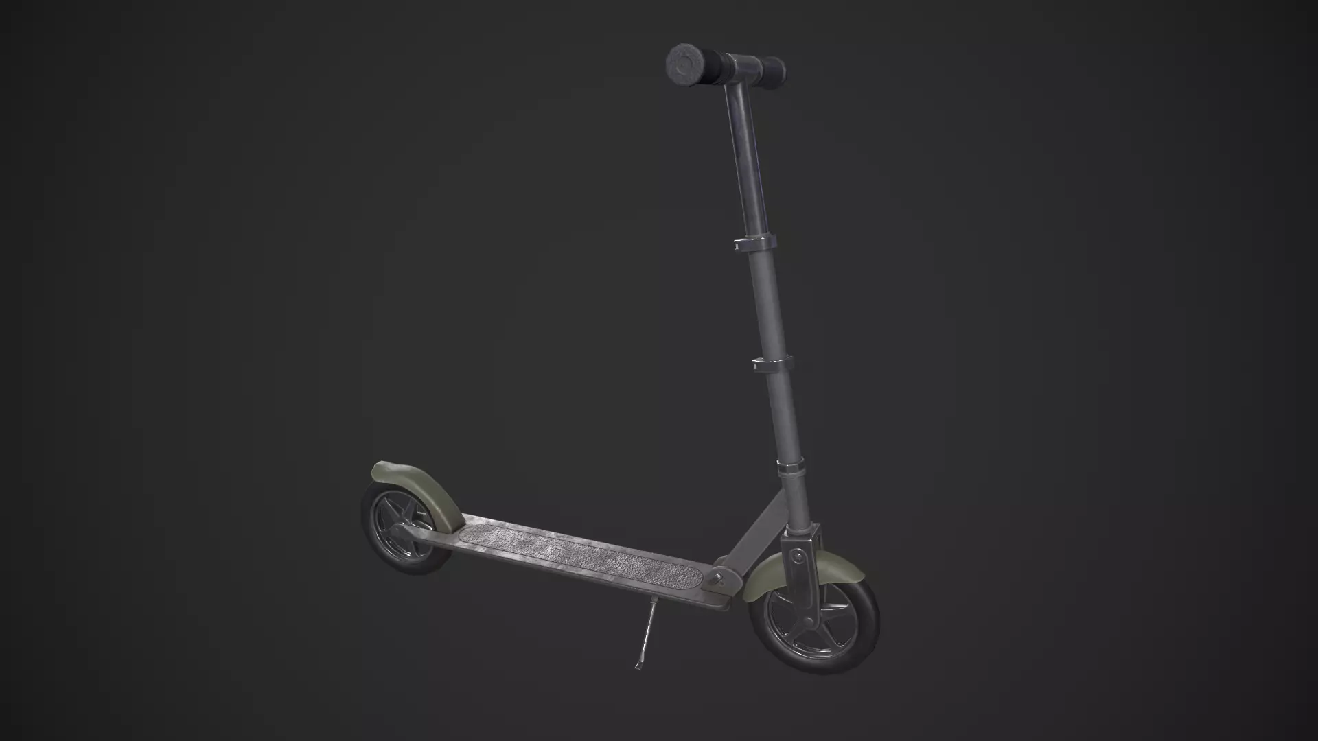 Kick Scooter Low-poly 3D model_0