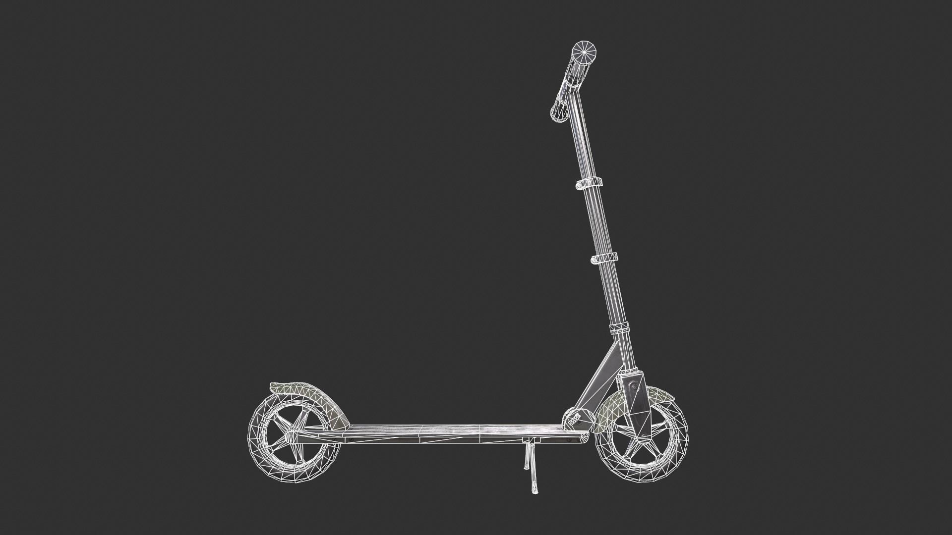 Kick Scooter Low-poly 3D model_7
