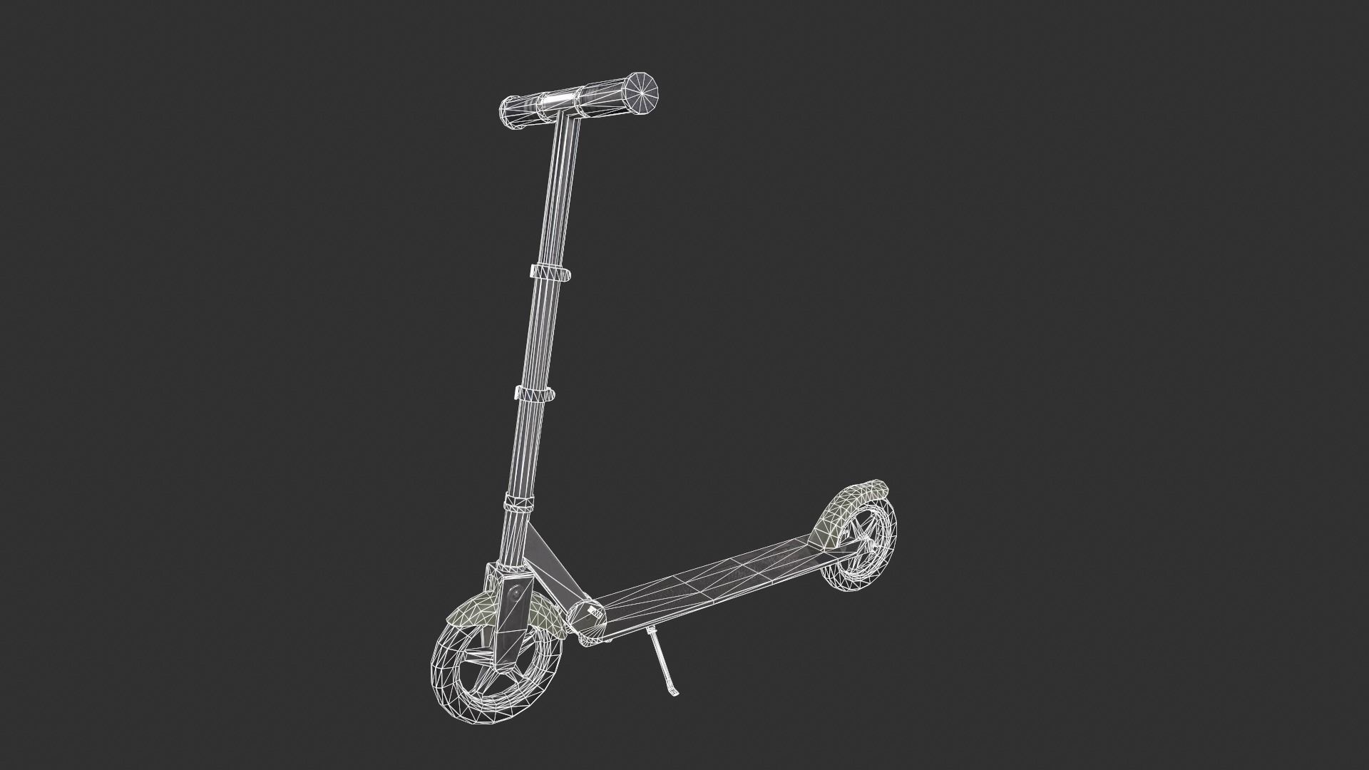 Kick Scooter Low-poly 3D model_3