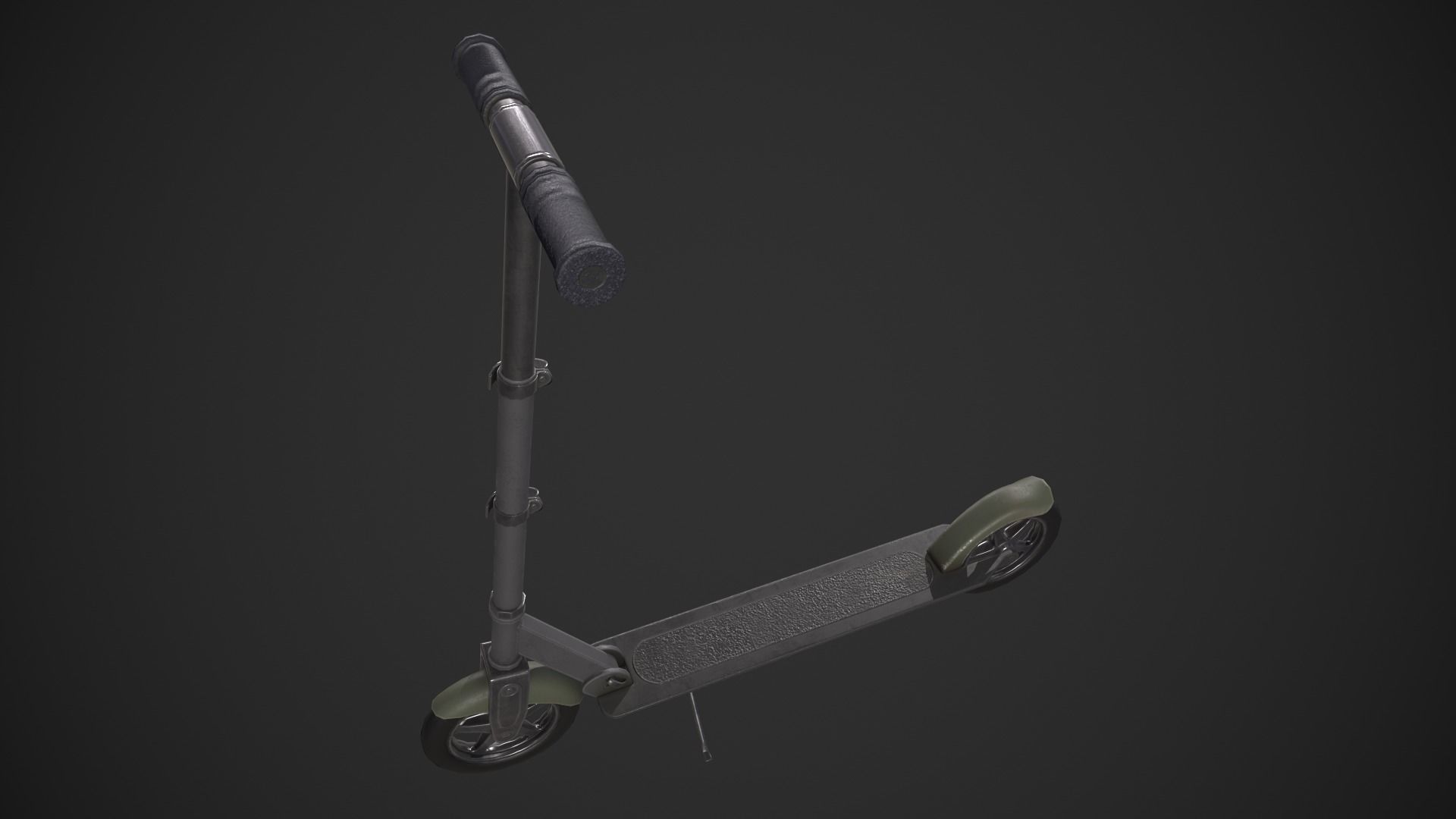 Kick Scooter Low-poly 3D model_8