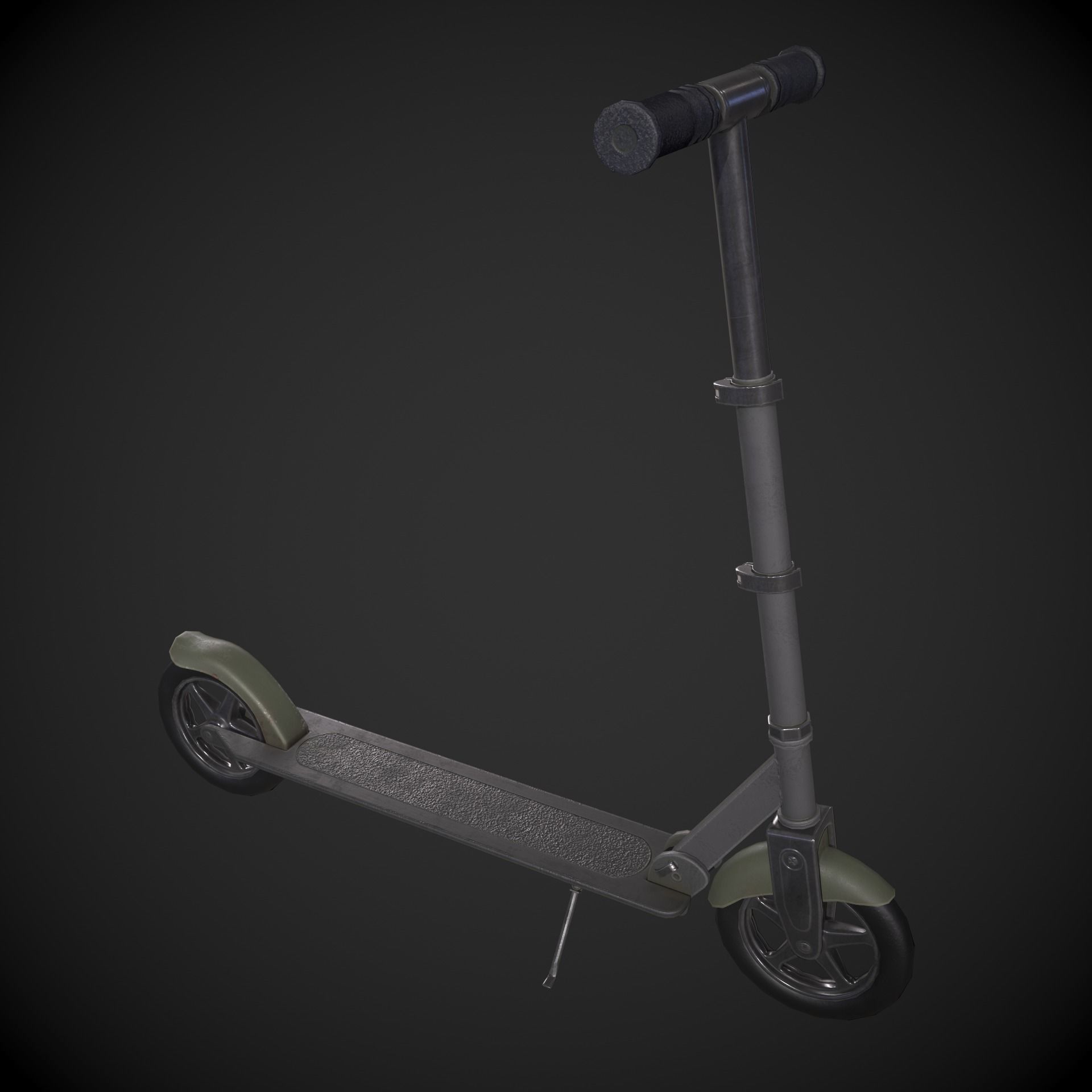 Kick Scooter Low-poly 3D model_10