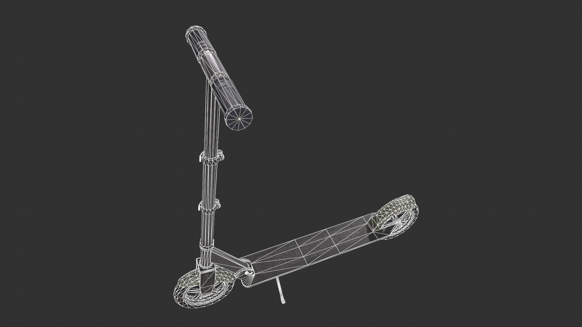 Kick Scooter Low-poly 3D model_9