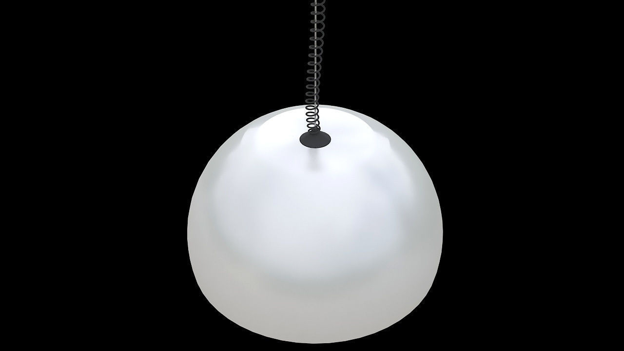 Adjustable height hanging lamp 3D model_3