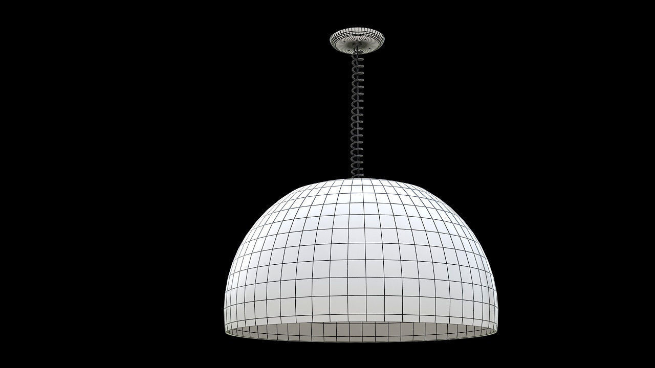 Adjustable height hanging lamp 3D model_5