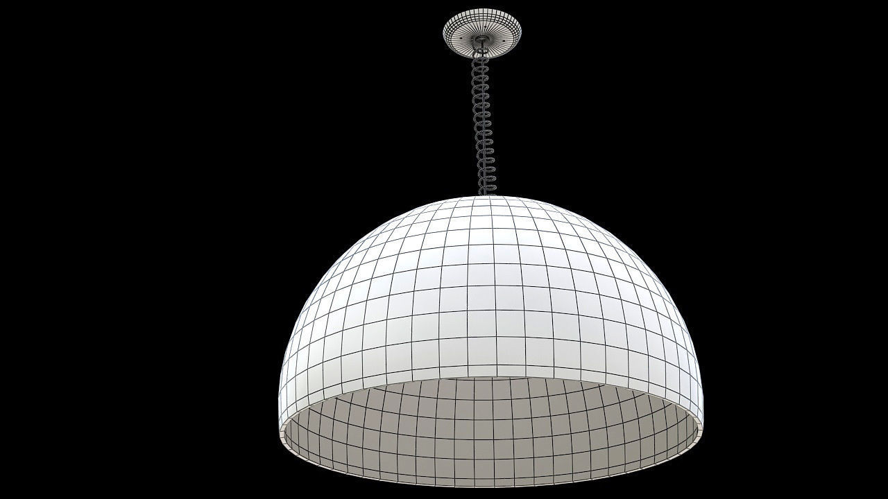 Adjustable height hanging lamp 3D model_6