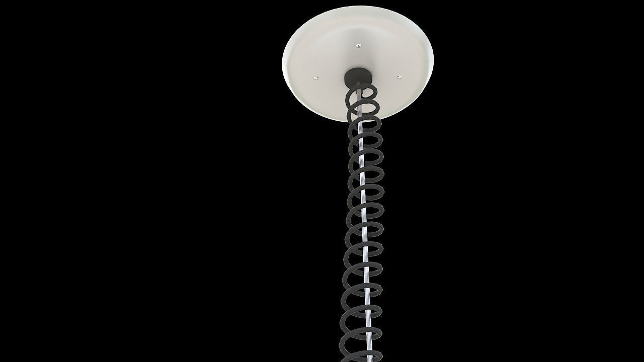 Adjustable height hanging lamp 3D model_4