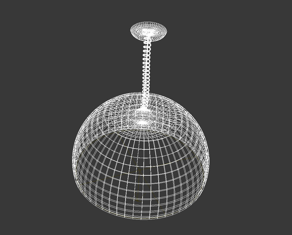 Adjustable height hanging lamp 3D model_10
