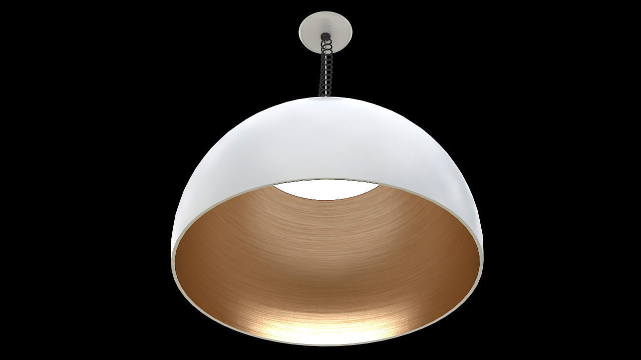 Adjustable height hanging lamp 3D model_1