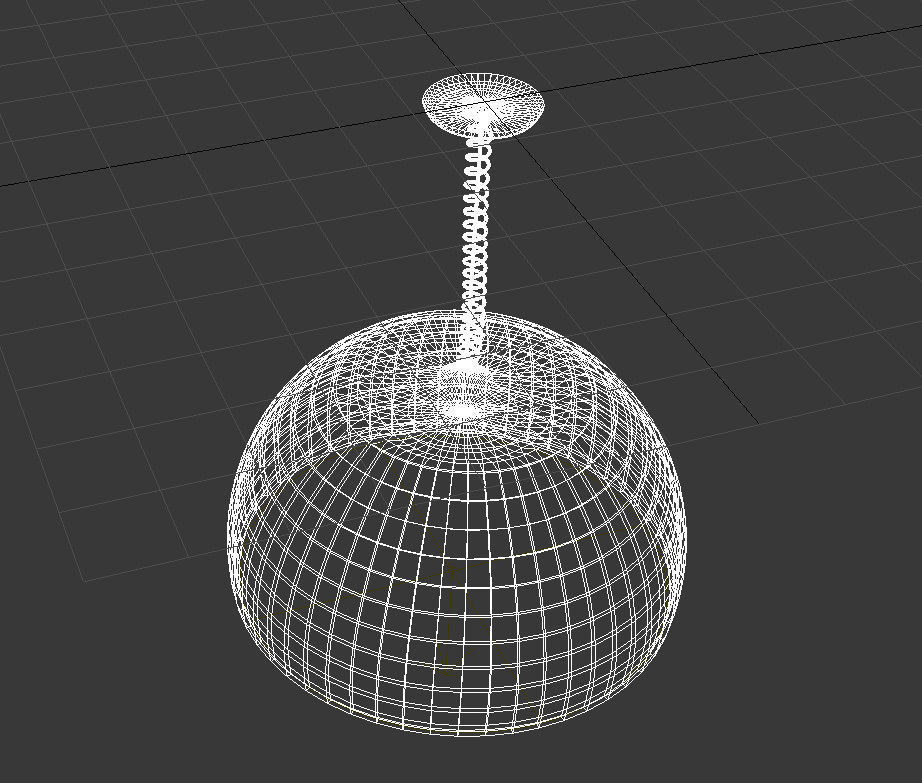 Adjustable height hanging lamp 3D model_9