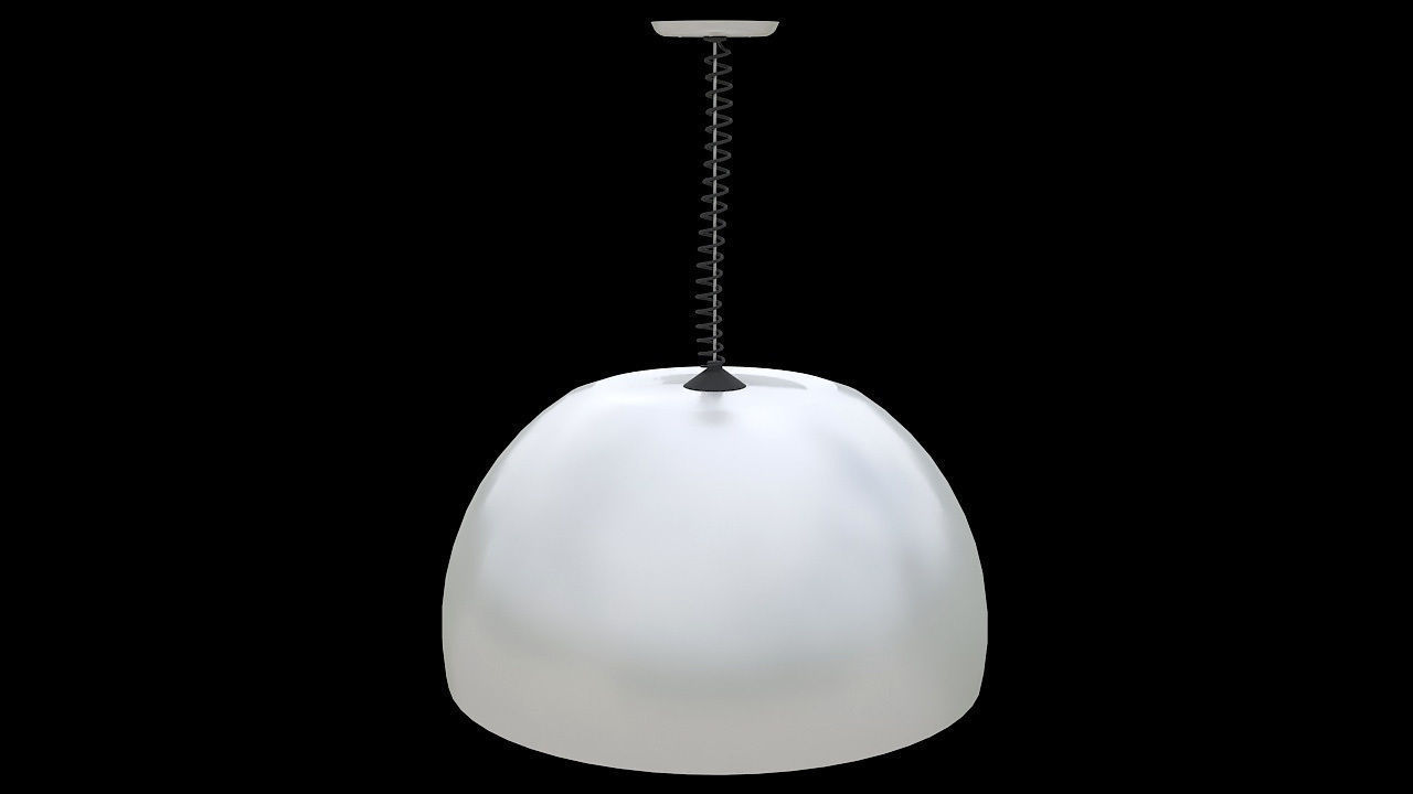 Adjustable height hanging lamp 3D model_2