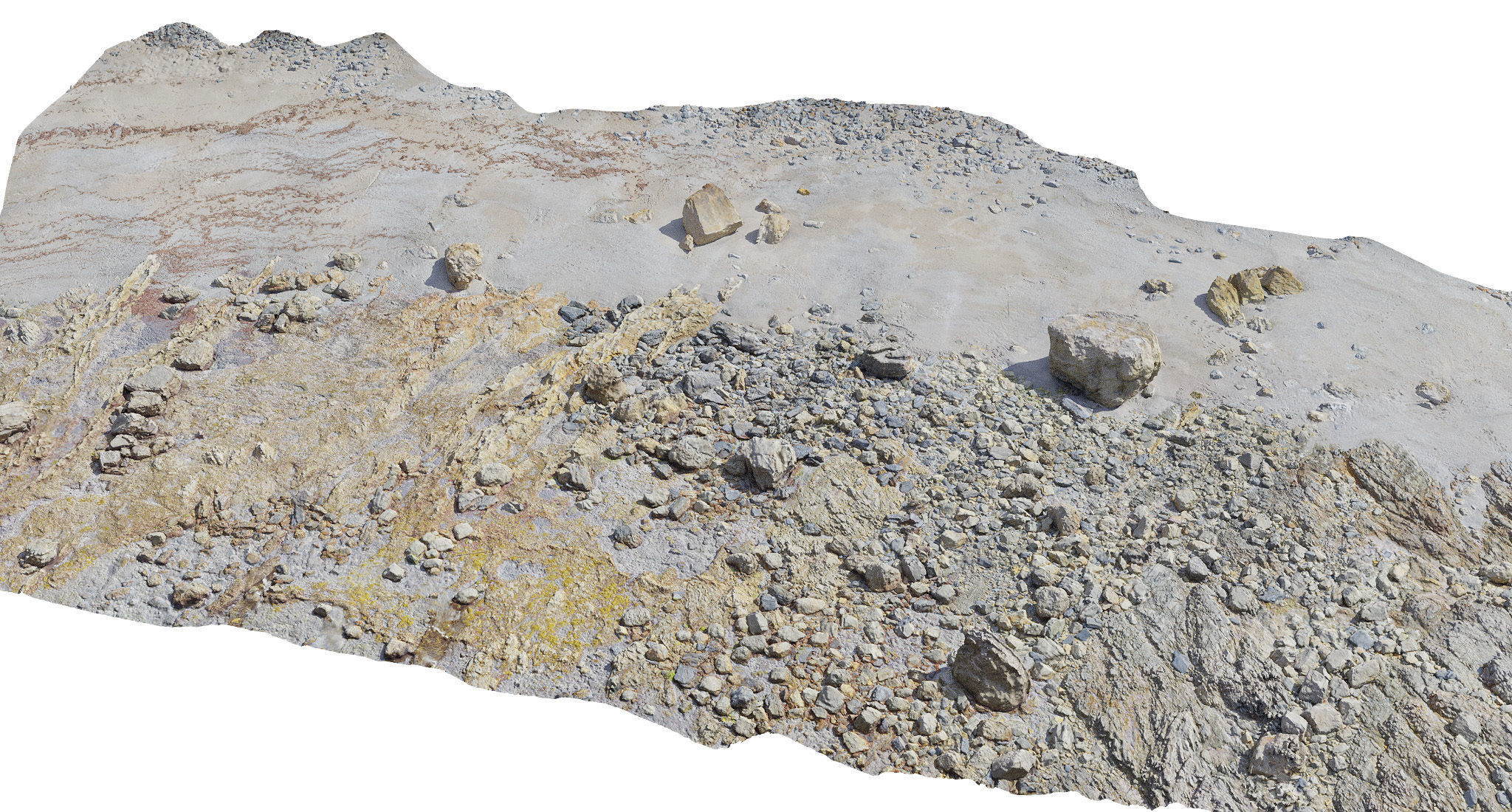 Large Rock Stone Beach PBR Scan Low-poly 3D model_10
