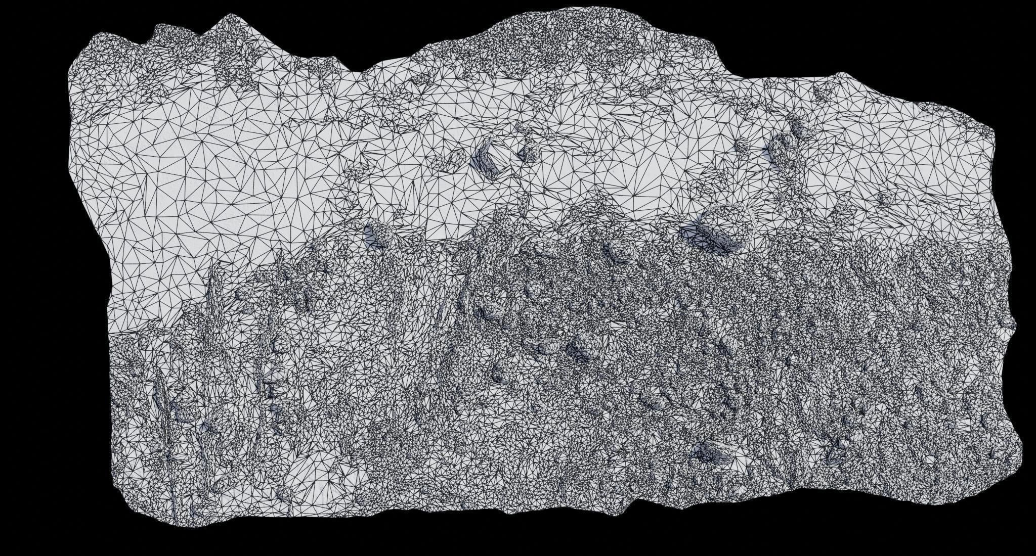 Large Rock Stone Beach PBR Scan Low-poly 3D model_3