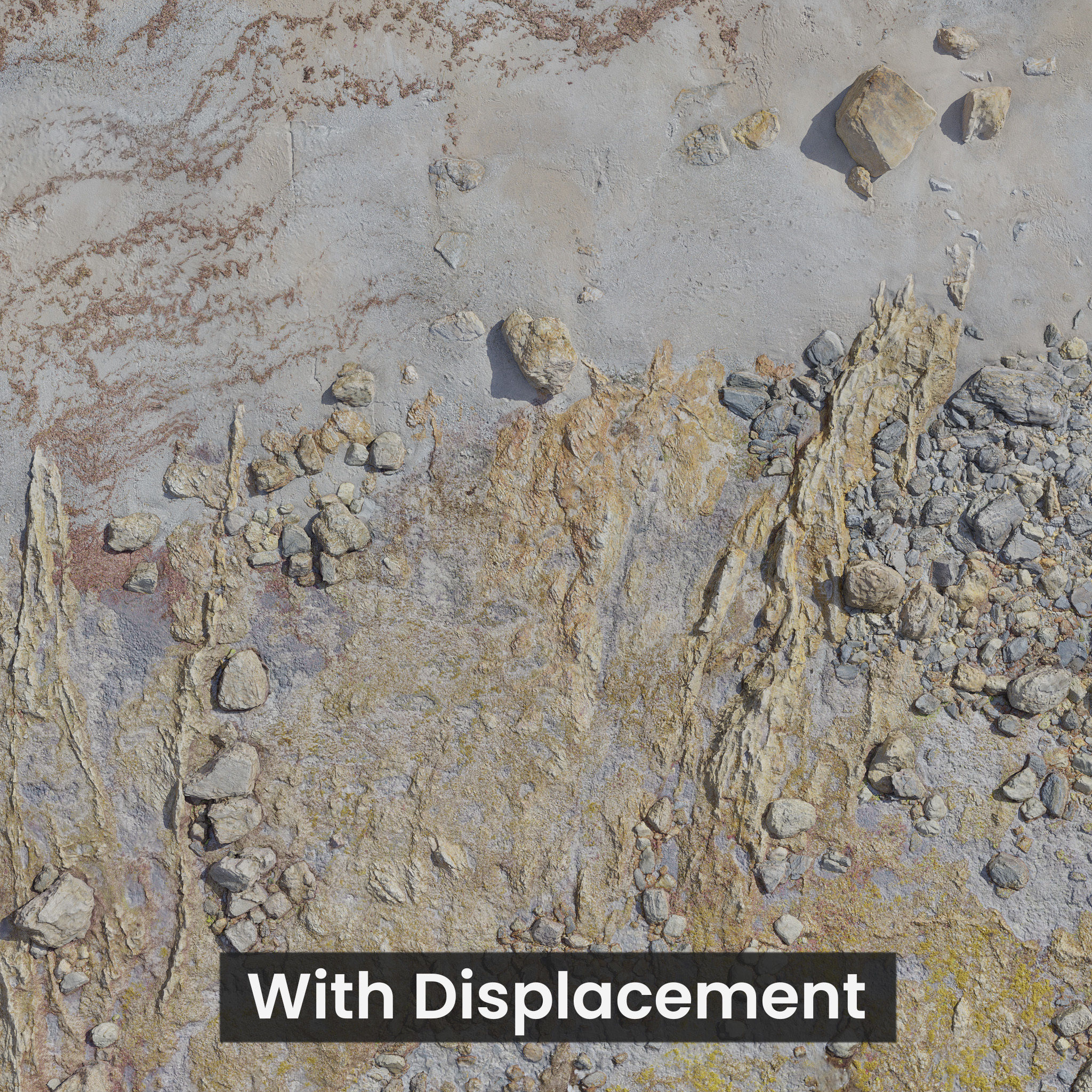 Large Rock Stone Beach PBR Scan Low-poly 3D model_5