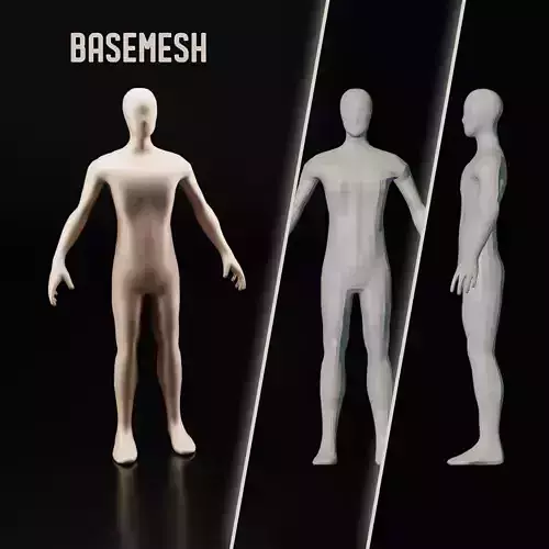 Low-Poly Male Character Basemesh