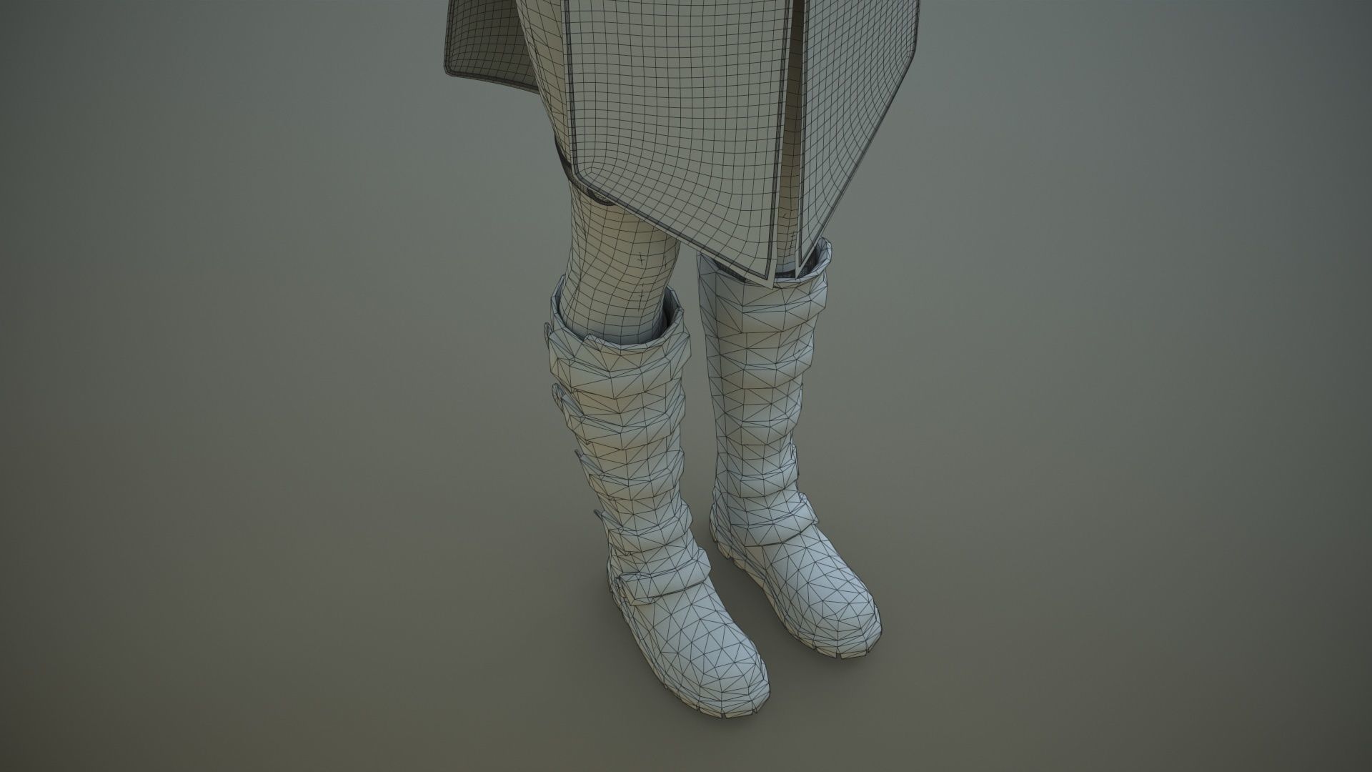 Warrior Girl Spy Low-poly 3D model_24