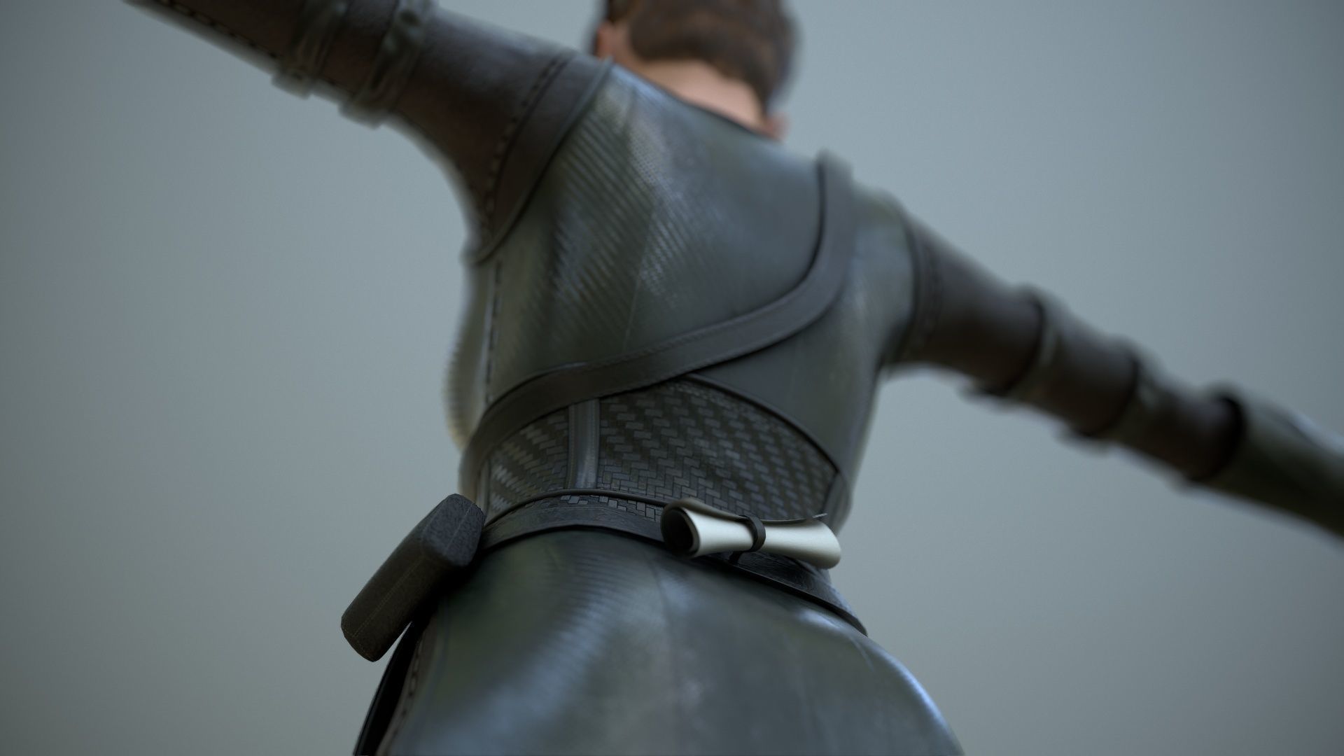 Warrior Girl Spy Low-poly 3D model_20