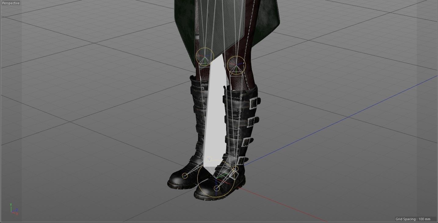 Warrior Girl Spy Low-poly 3D model_30