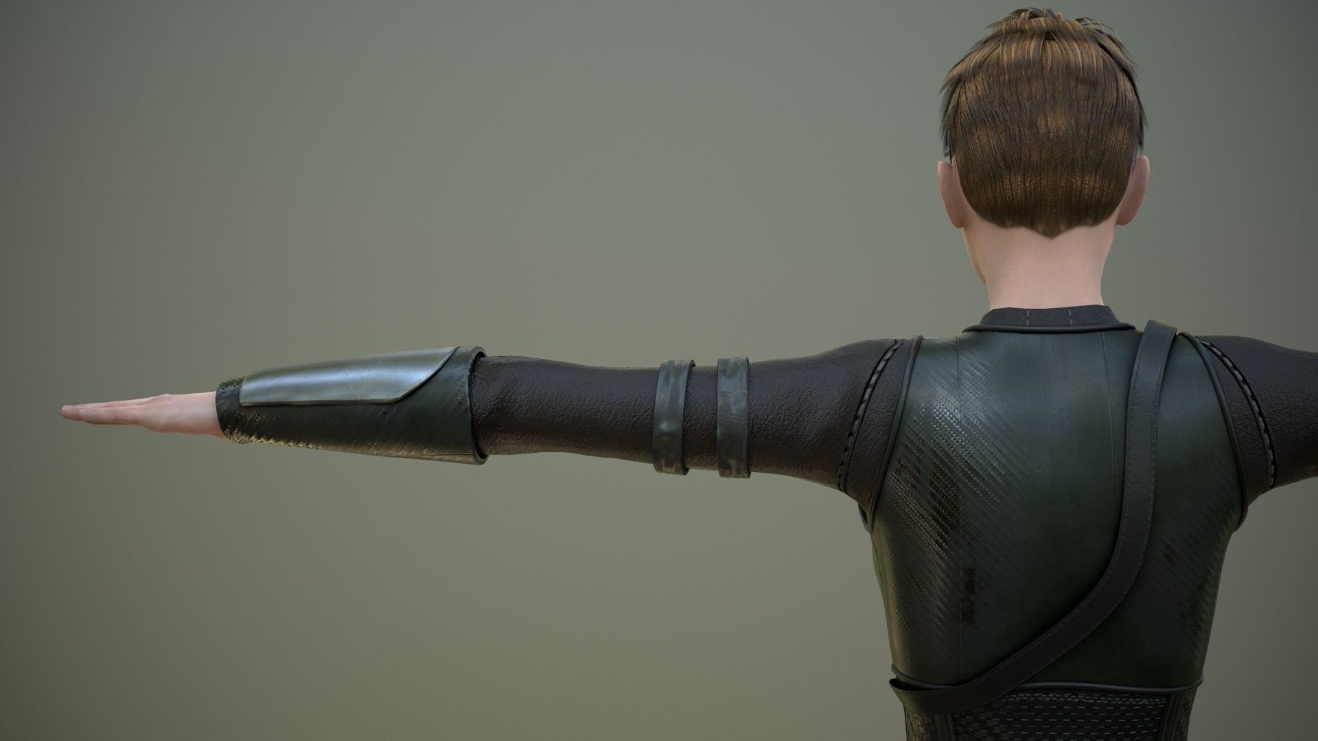 Warrior Girl Spy Low-poly 3D model_18