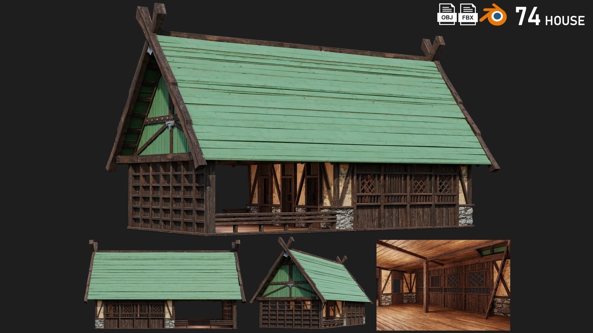 41 - 80 OLD MEDIEVAL BUILDINGS PACK 4K Textures GameReady 3D Model Collection_28