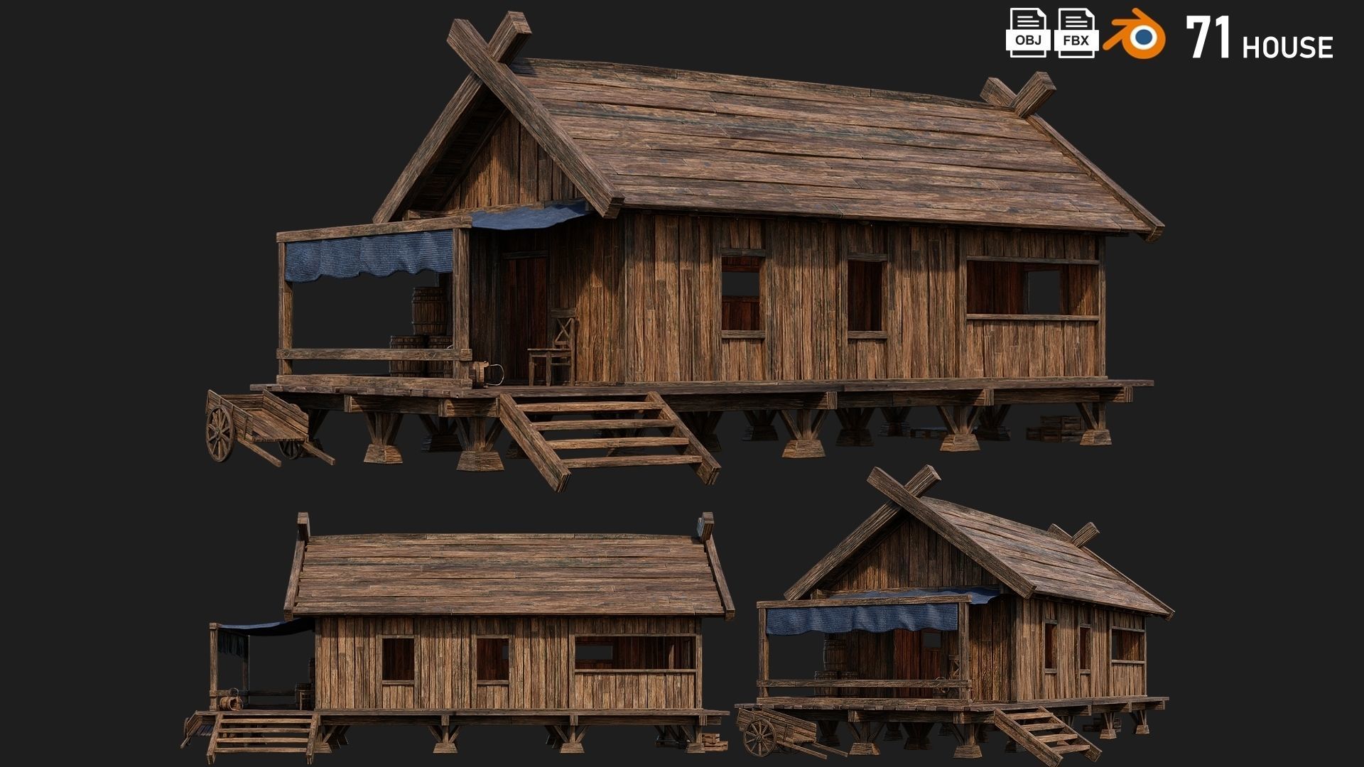 41 - 80 OLD MEDIEVAL BUILDINGS PACK 4K Textures GameReady 3D Model Collection_49