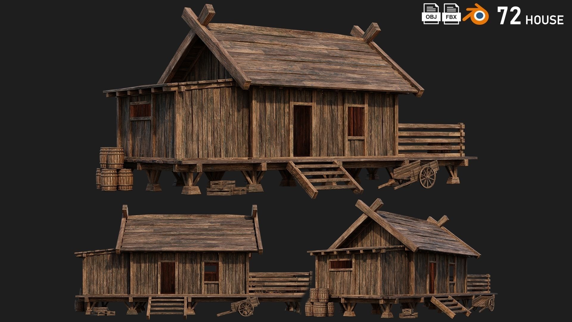 41 - 80 OLD MEDIEVAL BUILDINGS PACK 4K Textures GameReady 3D Model Collection_32