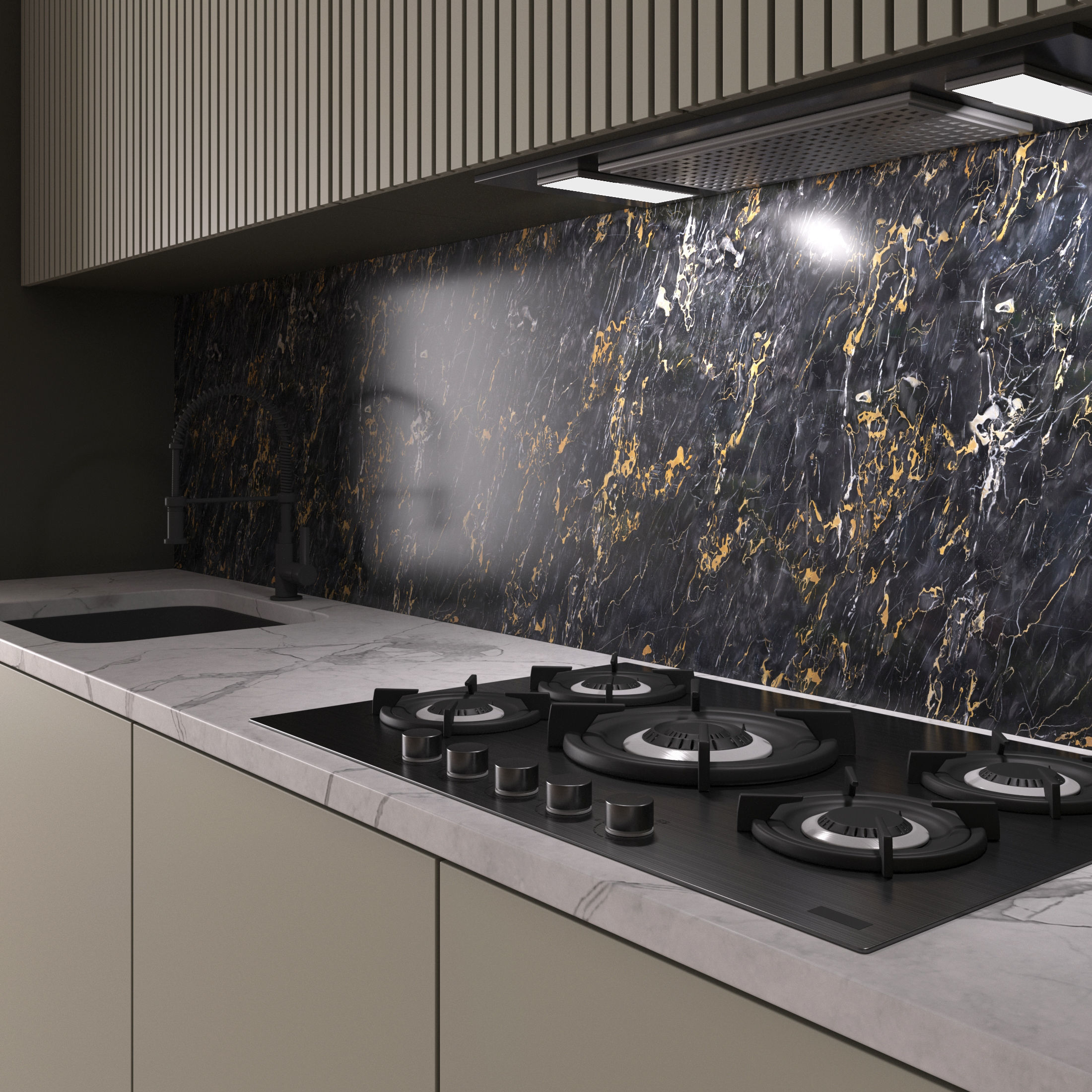 Kitchen Modern 12 - Corner Kitchen 3D model_2