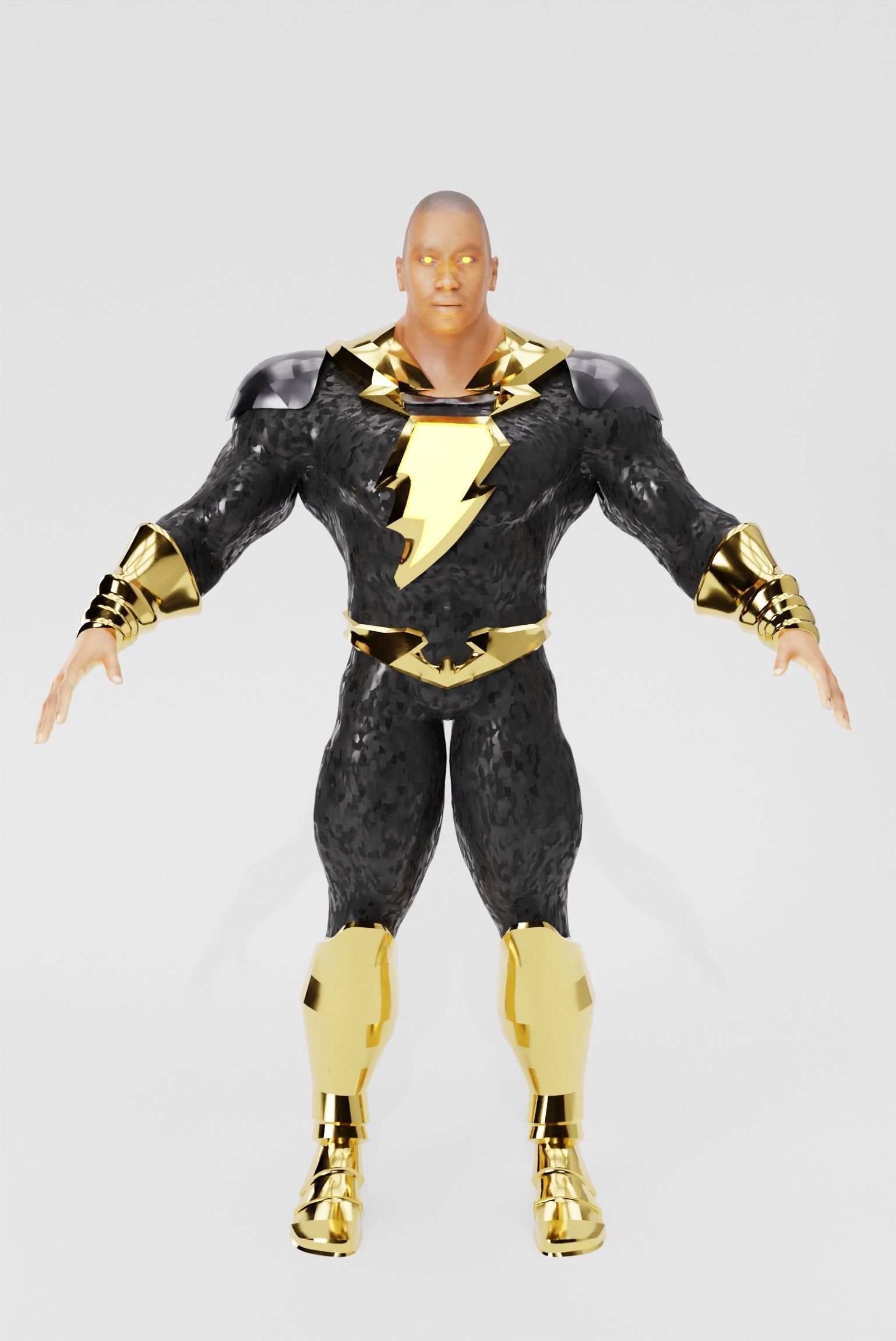BlackAdam 3D Model RIGGED 3D model_4